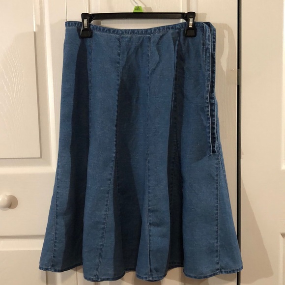 Liz Claiborne Vintage Linen Tulip Skirt size 8 - Picture 1 of 11